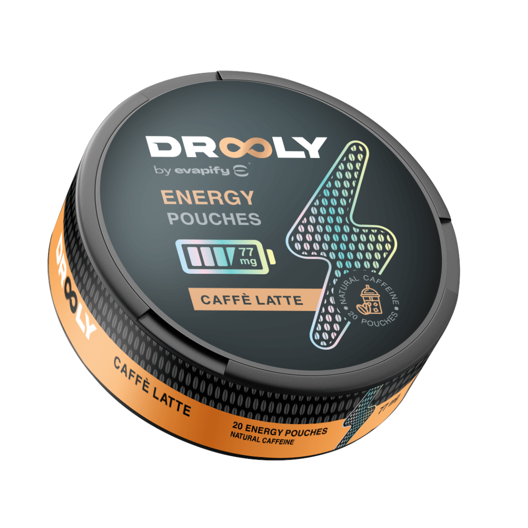 DroolyCaffeinePouches-CaffeLatte77mg – Grossiste puffs Dakar Sénégal | Cigarettes Électroniques, nicotine pouches Dakar Sénégal