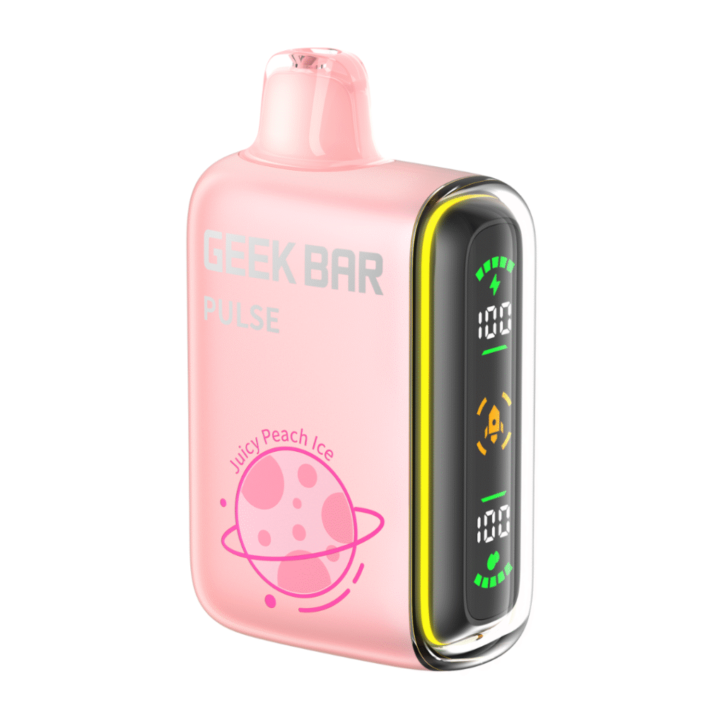 GeekBar Pulse 15000 Puffs – Juicy Peach Ice – Grossiste puffs Dakar Sénégal | Cigarettes Électroniques, nicotine pouches Dakar Sénégal