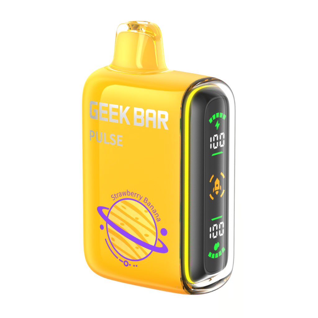 GeekBar Pulse 15000 Puffs – Strawberry Banana(1) – Grossiste puffs Dakar Sénégal | Cigarettes Électroniques, nicotine pouches Dakar Sénégal