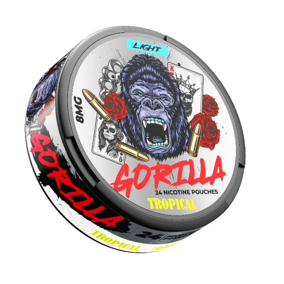 Gorilla-light-tropicalNicotinePouches.png – Grossiste puffs Dakar Sénégal | Cigarettes Électroniques, nicotine pouches Dakar Sénégal
